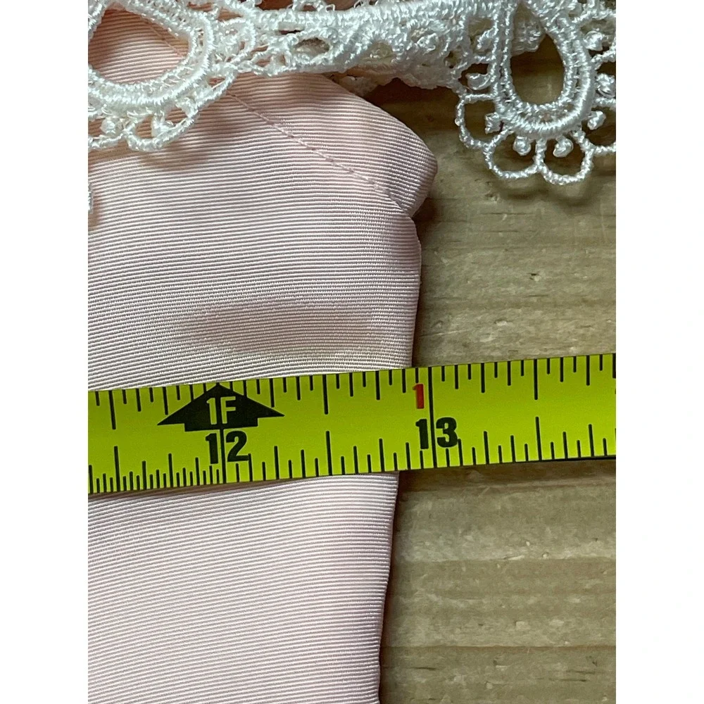 Vintage Jessica‎ McClintock Gunne Sax Pink Lace Satin Dress Size 7 Made in USA
